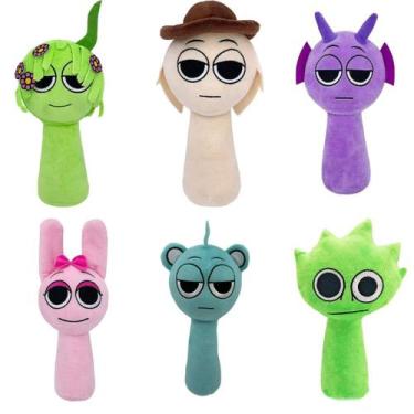 Imagem de Boneca de pelúcia Sprunkis Anime 25 cm 620 g 6 unidades/lote para cria