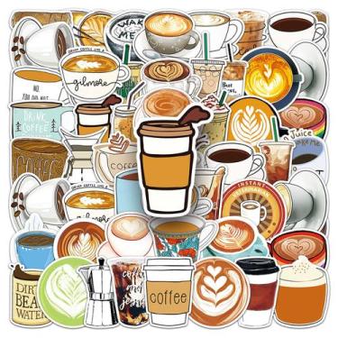 Imagem de Adesivos para café, decalques de grafite à prova d'água, 50 unidades/l