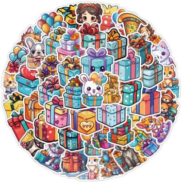 Imagem de Adesivos, caixa de presente, decalques de grafite à prova d'água, 50 u