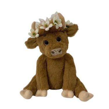 Imagem de Boneca de brinquedo de pelúcia Highlands Cow Sitting Posture 25 cm - Y