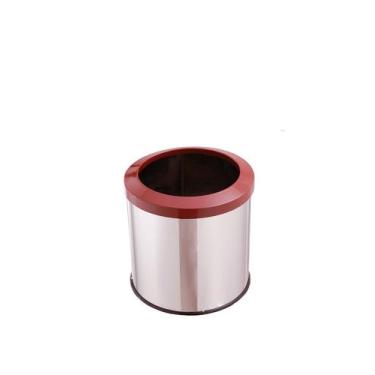 Imagem de Cesto De Lixo Lixeira Inox 20 Litros Aro Esmaltado Banheiro - CM Desig