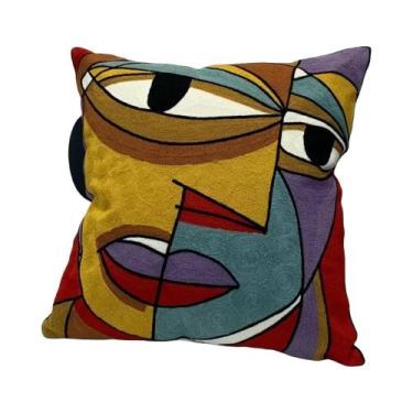 Imagem de Capa De Almofada Decorativa Abstrata Impressa Em 3D Picasso Para Sofá,