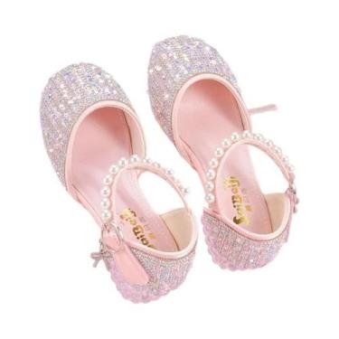 Imagem de Sapatos De Salto Alto De Cristal Para Meninas Princesas Para Apresenta