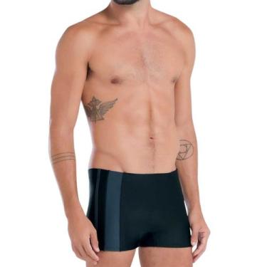 Imagem de Sunga Praia Boxer Box Mash Com Bolso Resistente Poliamida, Preto, M
