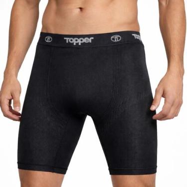 Imagem de Bermuda Térmica Topper Sem Costura Masculina - Esportiva, Preto, P