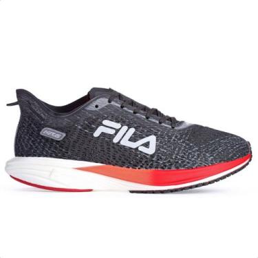 Imagem de Tênis Fila KR6 Preto Vermelho e Coral - Masculino, 44, Preto
