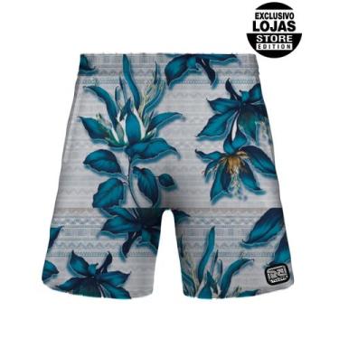 Imagem de Short Cyclone Longo Premium Hanalei, Branco, Azul, P