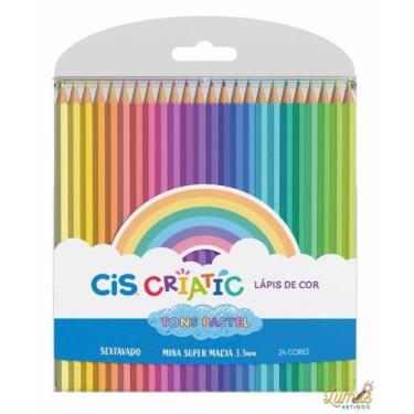 Imagem de Lápis de Cor Criatic Tons Pastel Cis - 24 Cores