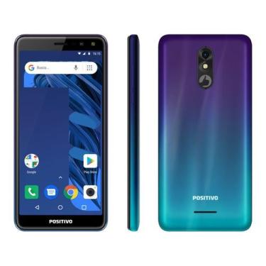 Imagem de Smartphone Positivo TW 3 PRO Aurora, 64GB, Azul