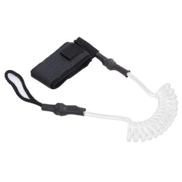 Imagem de Alça de tornozelo de prancha de remo, trela de prancha de surf de neoprene macia e elástica e durável fácil de transportar para corpo para prancha de surf(Núcleo branco transparente)