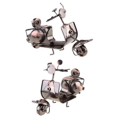 Imagem de TOYANDONA Estátua Enfeites De Mini Motos De Brinquedo Pequena Modelos De Metal Artesanato De Carro Retrô Artesanato Em Ferro Modelo Do Motor Modelo De Adereços Antiquado