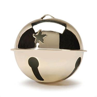 Imagem de Darice Sino de Natal - ouro com recortes de estrela - 80 mm, 1 pacote