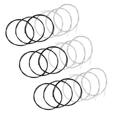 Imagem de JYsun Cordas de guitarra clássicas, 3 conjuntos completos com nylon preto para E-1st B-2nd G-3rd e Núcleo de nylon banhado a prata para D-4th A-5th E-6th