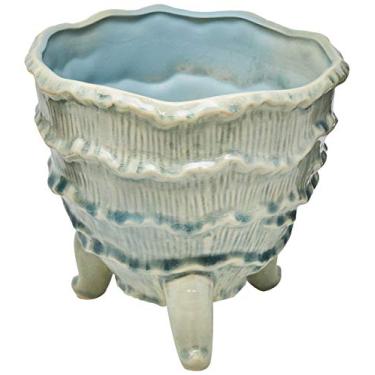 Imagem de Fergie Cachepô com Pé GS Internacional Azul 8x19cm Cerâmica