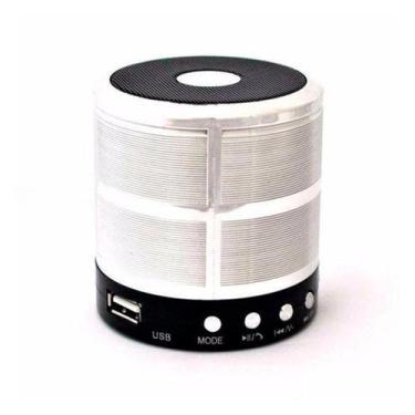 Imagem de Mini Caixa De Som Portátil Speaker Ws-887 Prata - Ws - 887, Portátil, 
