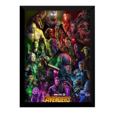 Imagem de Quadro Marvel Vingadores Ultimato Arte Poster Moldurado - Fanarte
