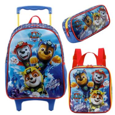 Imagem de Kit Mochila com rodas Escolar Mala 16 Patrulha Canina 11760