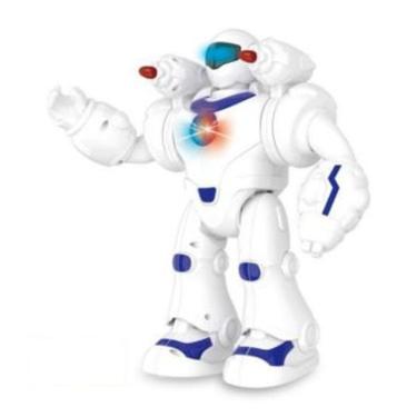 Imagem de Robo Yobi com Luz e Som DM Toys Anda e Lanca Missil Brinquedo Infantil Recreativo