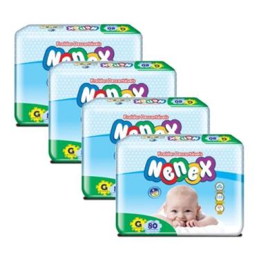 Imagem de Fralda Nenex 4 Pacotes Tamanho G - 320 Fraldas