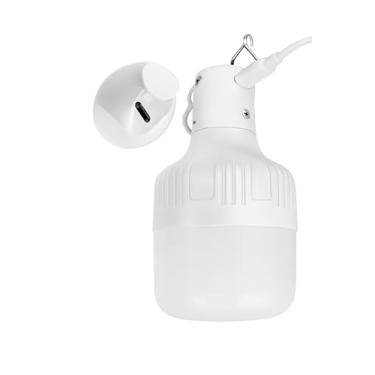 Imagem de Lâmpada LED de Emergência Recarregável USB, Multifuncional para Interior e Exterior, Luz Ambiente e Noturna, Resistente à Água (30, branco, 80.0, Watts)