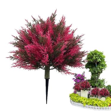 Imagem de Cedro artificial | Árvore sintética externa com estaca, plantas artificiais de 61 cm de altura, fácil manutenção, para jardim, quintal, passarela, , gramado, paisagismo