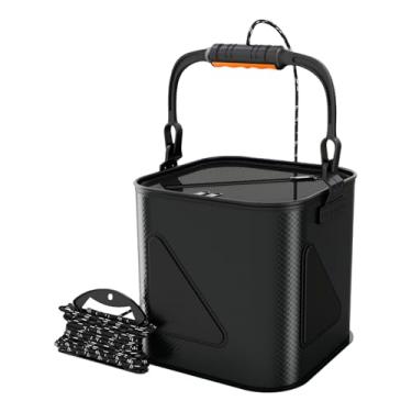 Imagem de Balde de pesca para peixes | Balde de isca de grande capacidade, recipiente de pesca impermeável de 11L para acampamento, natação, caminhada, armazenamento de isca de pescador