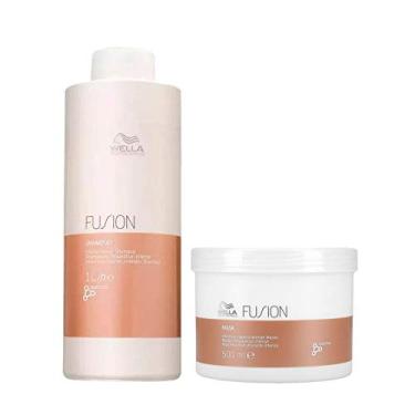 Imagem de Kit Wella Fusion Intense Repair Shampoo 1 L e Máscara 500ml