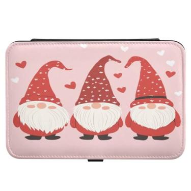 Imagem de Burbuja Caixa de joias de viagem de gnomos de dia dos namorados, presente para mulheres e meninas, estojo de joias portátil de couro PU organizador para brincos, anéis, colares e pulseiras