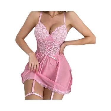 Imagem de Conjunto De Lingerie plus Size Feminina Exquisita Com Sutiã, Tanga, Ci