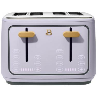 Imagem de Torradeira elétrica Beautiful 4 fatias lavanda com display digital touch, ranhuras largas autoajustáveis, controle de tostagem, 1800W, 110V