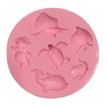 Imagem de Molde De Silicone Fundo Do Mar, Peixes, Baleia
