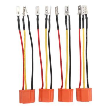 Imagem de Conector de soquete de farol de cerâmica H4 de 4 peças, resistente ao calor de até 100 W, fácil instalação, uso versátil, design compacto e leve, adequado para carro, caminhão, barco marítimo