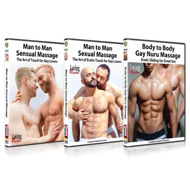 Imagem de 3 DVD Set - Man to Man Sensual Massage - Man to Man Sexual Massage - Body to Body Gay Nuru Massage