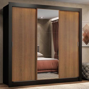 Imagem de Guarda Roupa Lyon 3 Portas com Espelho e 2 Gavetas Madesa
