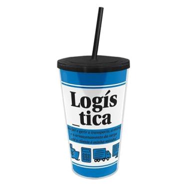 Imagem de Copo Canudo Profissões - Logística