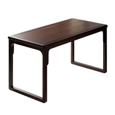 Imagem de Mesa de mesa de madeira maciça estilo chinês, cor nogueira preta para escritório em casa, mesa de estudo, escrita (M)