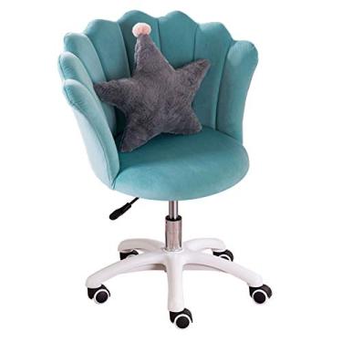 Imagem de Cadeira de escritório em casa, cadeira de escritório ergonômica, cadeiras de jantar modernas giratórias de veludo, cadeira de escritório giratória de 360°, cadeira de escritório em casa ajustável em