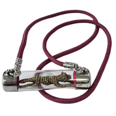 Imagem de Heavens Tvcz Pingente amuleto de Buda para homens e mulheres pingente tailandês com colar corda monge abençoado Phaya passeio de tigre talismã fortuna Fengshui sagrada sorte poderosa vida sucesso e proteção LP Wat TaKian, Latão e pingente de plástico à prova d'água, inoxidável