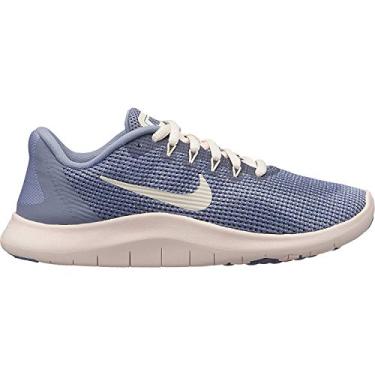 Imagem de Nike Girl's Flex RN 2018 Running Shoe Ashen Slate/Guava Ice/Diffused Blue Size 4.5 M US