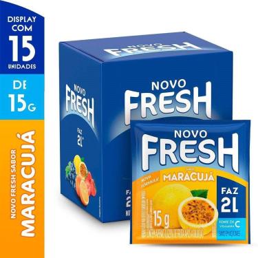 Imagem de Refresco em Pó Fresh Maracujá 15g Display com 15 Unidades