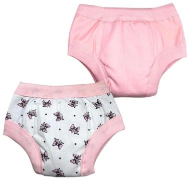 Imagem de Calcinha 2 Desfralde Treino Menina Infantil Laços Absorvente (GG)