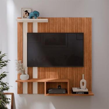 Imagem de Painel Para TV 32 Polegadas Com 2 Nichos - GKMOVEIS, freijó