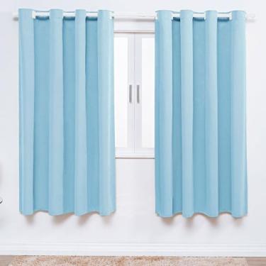 Imagem de Cortina para Quarto de Bebe e Criança Varão Simples Ilhos para Janela 