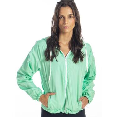 Imagem de Jaqueta Corta Vento Feminina Impermeável Lisa - UseCambiare, Verde, P