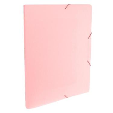 Imagem de Pasta com Aba e Elástico Ofício 2cm Linho Serena Dello - Rosa Pastel