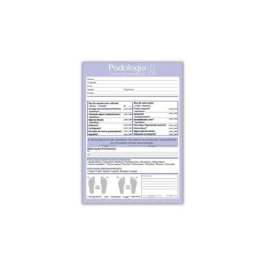 Imagem de 10 Ficha Bloco De Anamnese  Checklist Podologia CORES - IMPRESSÕES PAP