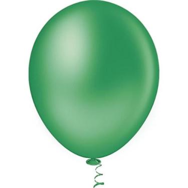 Imagem de Balão Redondo N050 Verde Pacote com 50 - Riberball