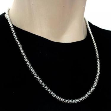 Imagem de Corrente Veneziana Grossa 5mm Aço Inoxidavel 60cm - Azmar SemiJoias, P