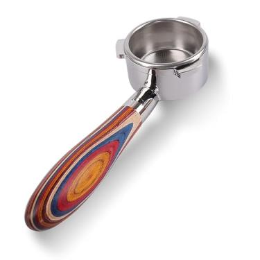 Imagem de Filtro portátil sem fundo de 54 mm com madeira colorida compatível com Breville Barista Express, Pro, Touch e Impress | Cabo Fire Phoenix