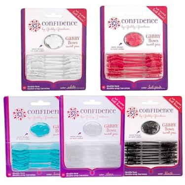 Imagem de Confidence - GaBBY Bow Sweet Pea Design – Presilhas antiderrapantes patenteadas – Pacote com 50 – 5 cores de flores
